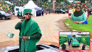 DIAMOND AFANYA KUFURU DODOMA AFANYA SHOW KWENYE GARI YA V 8 AUINGIZA MSAFARA WA RAIS SAMIA