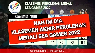 klasemen akhir perolehan medali sea games 2022 - Vietnam juara umum 22 Mei 2022