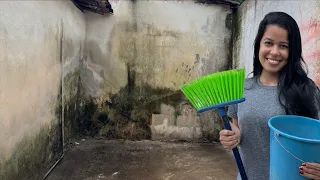 Transformei o quintal abandonado da minha mãe em uma lavanderia linda gastando pouco