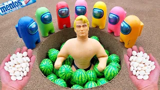 Coca Cola, Different Fanta, Mtn Dew, Pepsi,Sprite and Stretch Armstrong vs Mentos in Big Underground