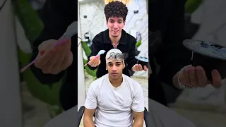‏أنا اللي بوظت شعرو🤯 مين ده😳😳