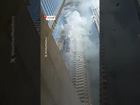 مكون من 67 طابقًا…اندلاع حريق هائل في إحدى ناطحات السحاب بمنطقة مارينا في مدينة دبي الإماراتية