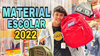 COMPRANDO MEU MATERIAL ESCOLAR DE 2022 COM APENAS 100 REAIS! 🤑
