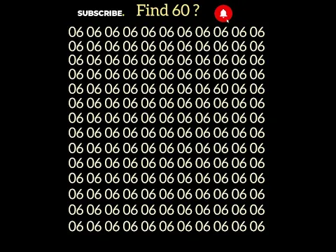 Find the location of the secret number 60?#ig #yt #shorts #500k #puzzle #shortsfeed #riddles #peheli