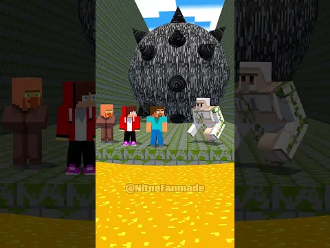 Steve And Mikey & JJ Running Away From Lava Trap! Part 2