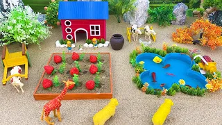 Diy Farming BTM-Make a water pump for the swimming pool on the farm, make a miniature mini farm #11