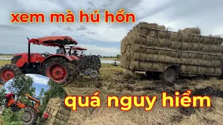 Anh minh tuấn tivi || máy cày kéo rơm xem mà hết hồn luôn kịch tính quá #challenge