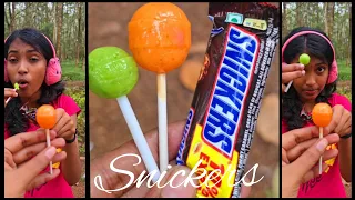 Snickers&Lolopop🍭🍭 #eating #viralvideos #longplays