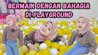 BERMAIN DI PLAYGROUND HAPPY LAND BRAVO JOMBANG 😍 SHAQUEENA MANDI BOLA DAN MAIN MOBIL-MOBILAN 🥰