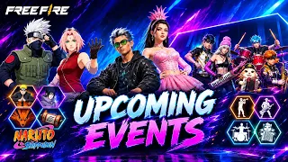 FREE FIRE UPCOMING EVENTS 🔥 Naruto, Groove Ring & More! 😱 | Free Fire Updates
