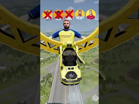 Ronaldo ‼️ Messi ‼️ Ramos ‼️ Mbappe ‼️ Blimp 👌⚽ #beamngdrive #simulator #shorts