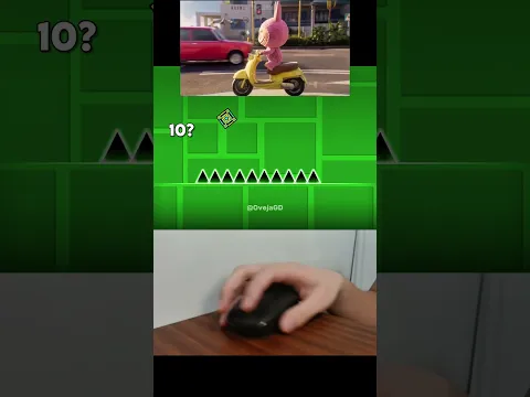 Labubu VS Hardest Jump in Geometry Dash! #shorts