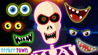 EP2 | Spooky Skeletons Missing Face Song + More Kids Songs And Nursery Rhymes | Teehee Town