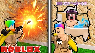 AKU HANCURKAN RUMAH MANTAN SUAMI MPOK GOYENG MENGGUNAKAN SENAJATA INI DI ROBLOX!!!