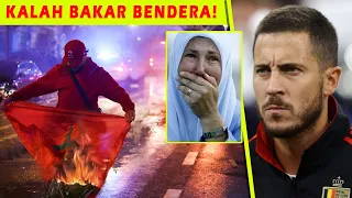 TIDAK BERMORAL! Buntut Aksi Fanatik Timnas Belgia Membakar Bendera Maroko Setelah Kalah Memalukan