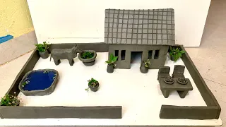 DIY miniature house | how to make miniature clay house | clay houses