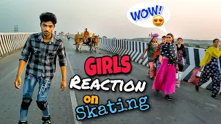 Girls Reactions 😍 On Skating//Skating in public place/Inline Skate