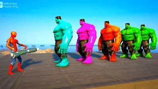 😂😱GTA 5 Epic Ragdolls RED SPIDERMAN VS RED MINION VS GREEN MINION  & Funny Fails) #shorts