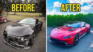 FULL BUILD - REBUILDING A CRASH DAMAGED 2019 ASTON MARTIN VANTAGE