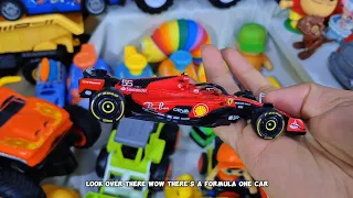 looking for and find Mc Queen Cars,formula one,locomotive,Robot,Dinosaurs,Telolet basuri,Truck