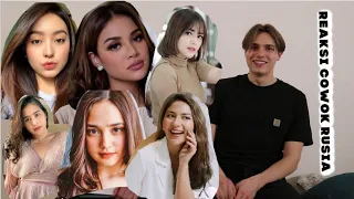 REAKSI COWOK RUSIA LIAT AUREL HERMANSYAH, NATASHA WILONA, PRILLY LATUCONSINA, SYIFA HADJU, AMANDA M