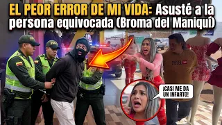 ¡El PEOR ERROR de mi vida! 😱 Asusté a la persona equivocada Broma del Maniquí