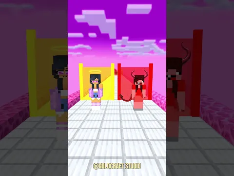 Destiny Run: Aphmau vs Noob Girl -  MINECRAFT #funnyshorts