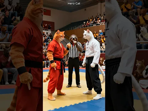 Part 2: Cat joins martial arts competition to get revenge #funny #aicat #catstory