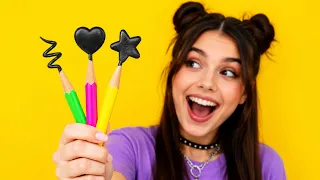 TRUQUES ESCOLARES INCRÍVEIS DO TIK TOK || DIYs e Truques Maneiros para a Escola por 123 GO!