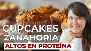 ¡Cupcakes de zanahoria saludables y deliciosos con proteína casera!