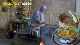 masakan desa ternikmat sepanjang masa,nasi tiwul,sayur terong ikan lemuru santan pedas