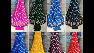 Different Types of Leheriya Sarees with Gota Patti Work (2021)
