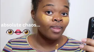 VERY chaotic makeup tutorial
