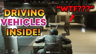DRIVING VEHICLES INSIDE & ENEMIES RAGE 🤣