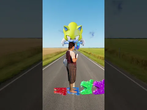 Color Monster vs Pac Man Jump Battle | Sonic, House head & Big Monster Fight 🙂 #shorts
