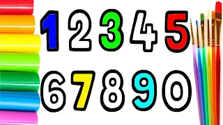 Let's learn to Numbers drawing and coloring for kids! | Bolalar uchun raqamlar chizish