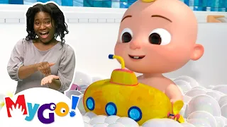 Bath Song  + More | MyGo! Sign Language For Kids | CoComelon - Nursery Rhymes | ASL