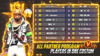All V Badge Players ||Barazilia Challenge With Pakistan Free Fire Youtubers||