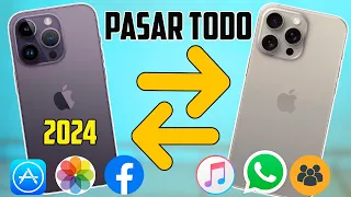 Cómo Pasar TODOS LOS DATOS de un iPhone a otro  iPhone en 2024  📱 Sin perder tus fotos y videos