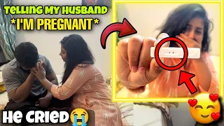 Telling My Husband *IAM PREGNANT* 😍| Live Pregnancy Test ❤| He Cried😭| Emotional Video💔| KL With TN