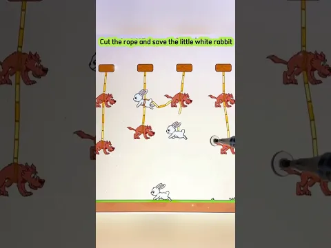 Cut the rope and save the little rabbit #shorts #games #gameplay #letsplay #fyp