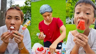 Ăn Vặt Tuổi Thơ - tập 1 | kem dưa hấu , kẹo mắt , trứng khủng long , kẹo xiên cầu vồng