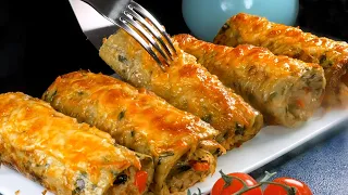 🔥😋Gott, wie lecker! Abendessen in 10 Minuten! Ein einfaches und schnelles Hühnchen-Kartoffel-Rezept!