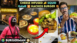 Squid Game 🔺⭕ Style le Cheese ✨🤯 Infused Nachos Burger 🍔 | Burgerman | Peppa Foodie