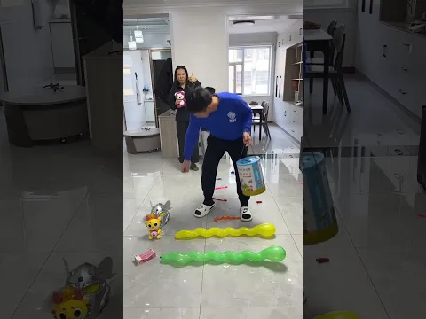 Family Balloon Stomp Challenge #Funny #Comedy #Fun #FunnyShorts #FunnyFails #FunnyGames