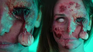 Hanging Eye Ball Zombie Makeup Tutorial