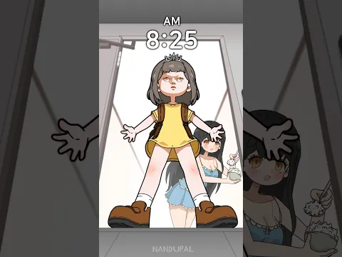 울고 싶은 신이 내린 지각 하라는 날 | Queen never cry meme | #nandupal #animation #anime #shorts