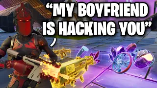 Dropping $500 Mythic GUNS!! In Front of Rich Scammer! (Scammer Get Scammed) Fortnite Save The World