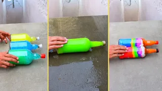 Colorful glass Bottle Rolling ASMR ⚠️ Intense Glass Breaking Compilation