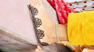 পায়ের সহজ মেহেদি ডিজাইন/ easy mehndi design for leg #youtubeshorts  #shorts